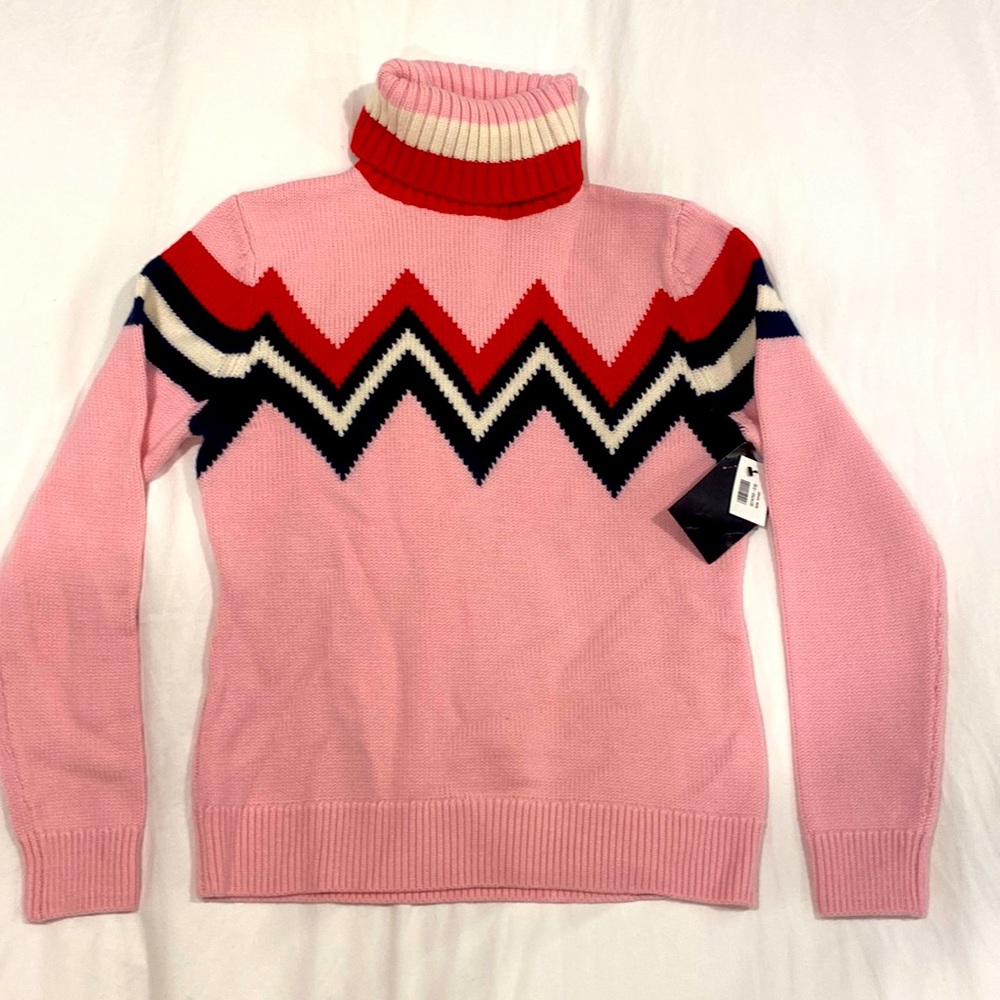 NWT Perfect Moment Varde Intarsia Merino Woolf Turtleneck Sweater